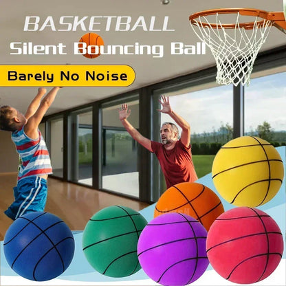 Indoor Silent Basketball Sports Bouncy Balls High Density Foam Material Children Adults Ball Training 