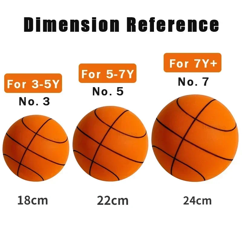 Indoor Silent Basketball Sports Bouncy Balls High Density Foam Material Children Adults Ball Training 